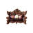 American Solid Wood Carving Retro Sofa Upholstered 88.58'' Loveseat