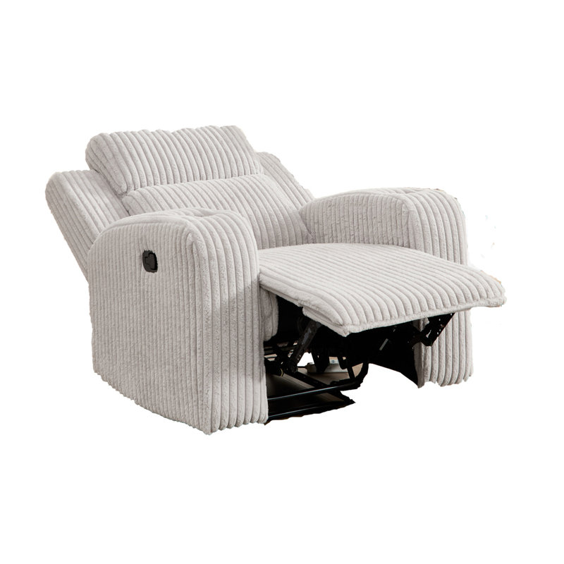 Single-seater Gray Electric Recliner Sofa, Manually Adjustable Faux Fur Recliner Sofa, Gray