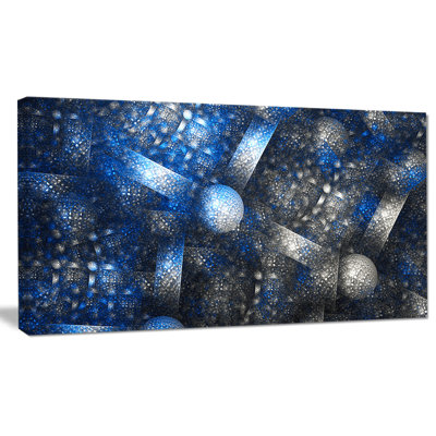 « crystal cell blue blue texture », impression sur toile tendue
