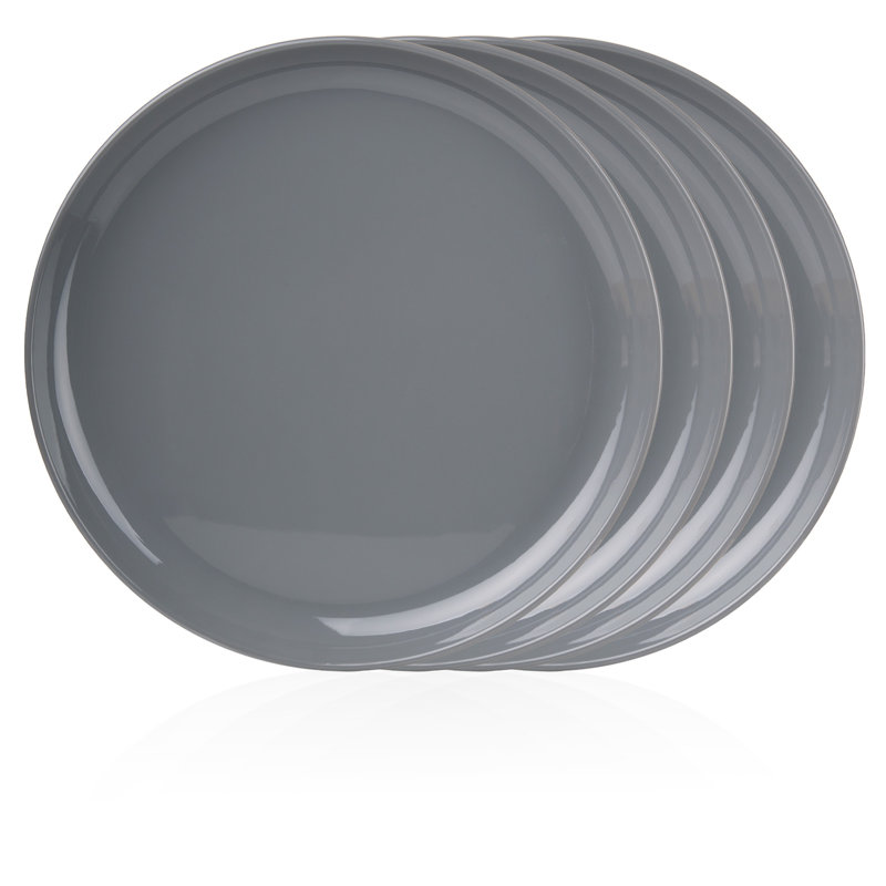 Assiette plate en mélamine Marbella, Gris