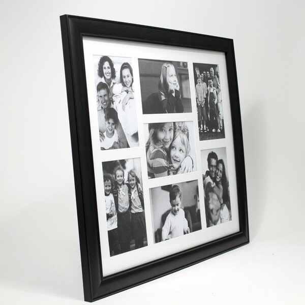 SPEPLA 12 Opening 4x6 Black Collage Picture Frames Set of 2, Multiple  Frames for Displaying 6x4 Photos with White Mat