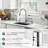 Brass And ABS Universal Air Gap Kit With Skirted Design For Dishwasher-105760684