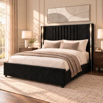Lit plateforme tapissier Velvet