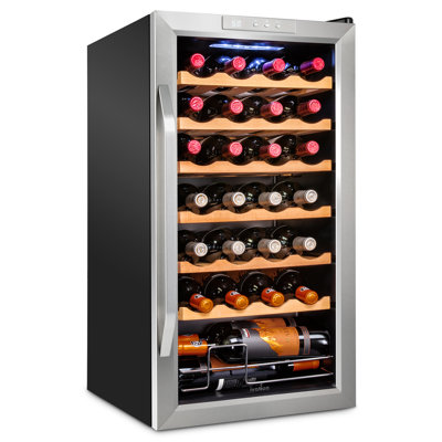 28 Bottle and 28 Can Single Zone Freestanding Wine Refrigerator on Fridge.com
