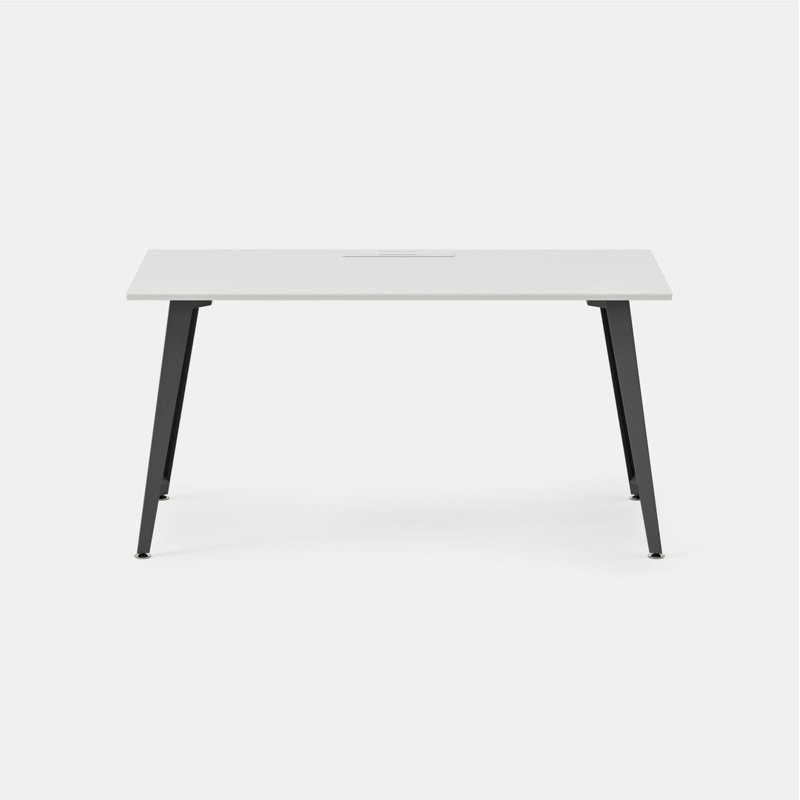 Office Desk, Charcoal, White, 30" H x 60" W x 30" D