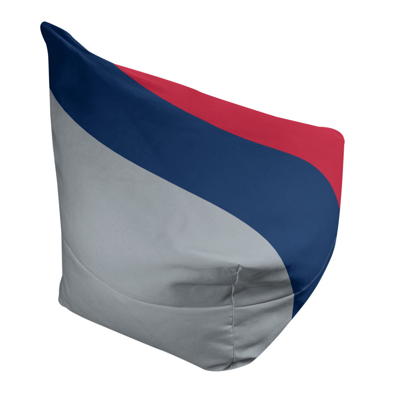 Sac de pois classique, H 30 po x l 27 po x P 27 po, Argent mat / bleu égyptien / rouge vif