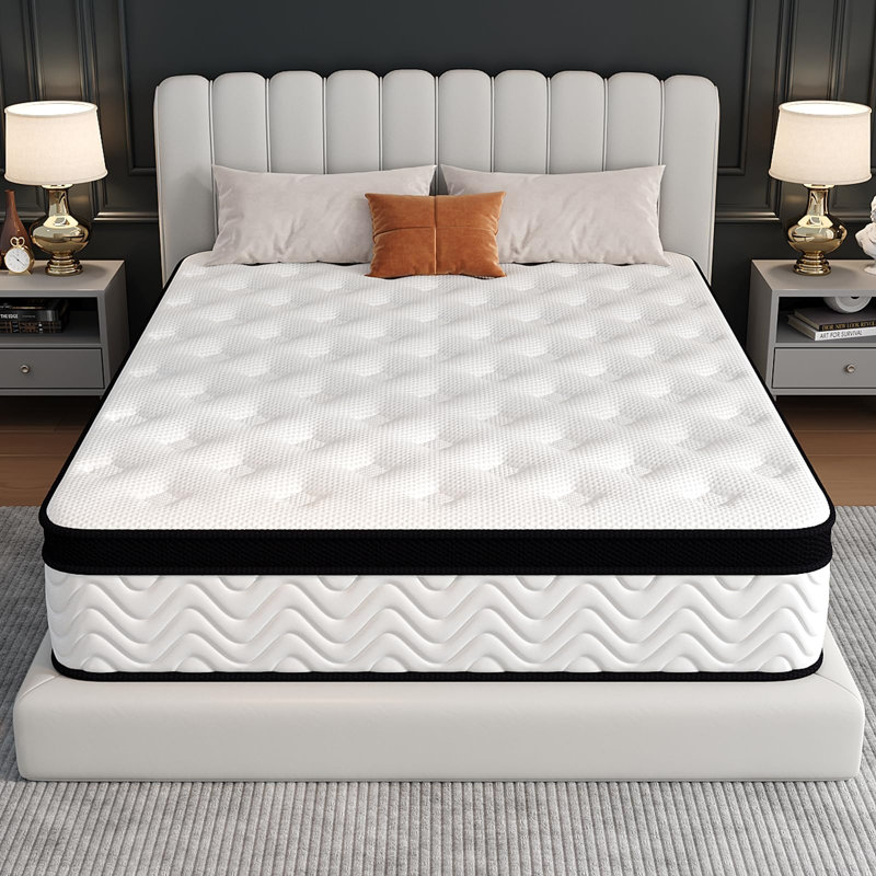Cloudlet King Size Mattress, 12 Inch King Memory Foam Mattress In A Box, Hybrid Mattresses With Independent Pocket Coils For Motion Isolation & Silent Sleep, Medium Firm, Certipur-US,100 Nights Trial