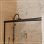 50 po -54 po X 72 po Porte de douche coulissante traditionnelle en noir mat avec verre transparent