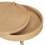 Table basse ronde en bois 24 po avec rangement et pieds en métal -326389851