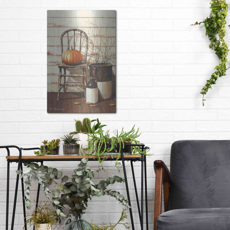 «Pumpkin & Chair» par John Rossini, «Pumpkin & Chair» par John Rossini, H 16 po x l 12 po