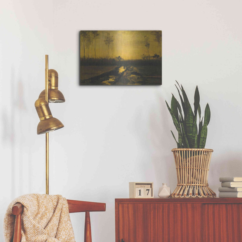«Evening Landscape Landscape At Dusk» par MASTERS, H 16 po x l 24 po