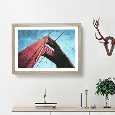 View of the Golden Gate Bridge in San Francisco - Picture Frame Graphic Art Print
