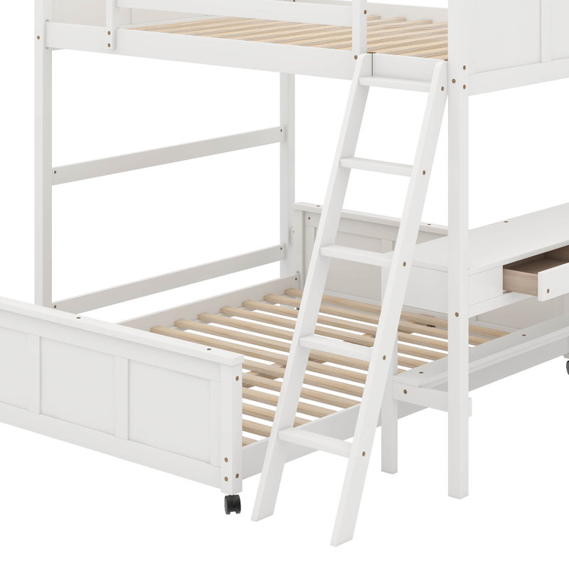 Full Over Full Bunk Bed With Desk