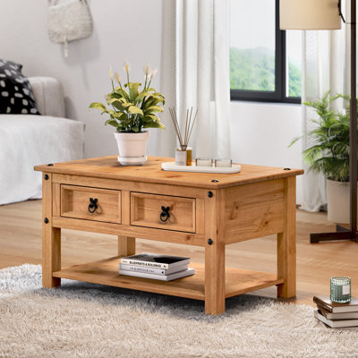 Bridewell Solid Wood Coffee Table with Storage