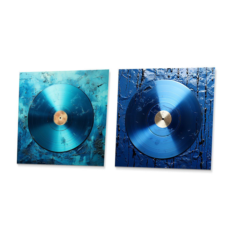 «Blue and Gold» vinyle disques I - disques vinyle, H 29 po x l 58 po