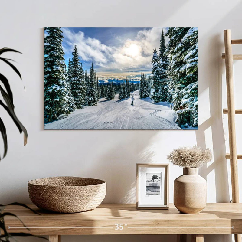 «Ski Away» sur toile, H 16 po x l 24 po x P 1,25 po