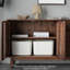 Buffet simple en noyer noir multifonction-122801871
