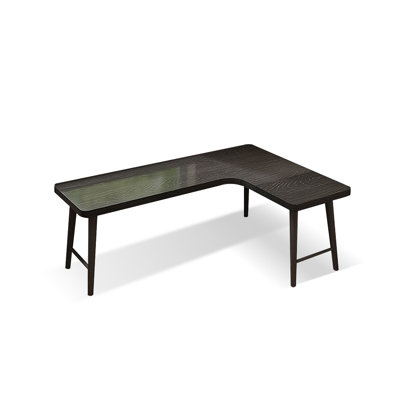 70.87" Black Rectangular Solid Wood desks