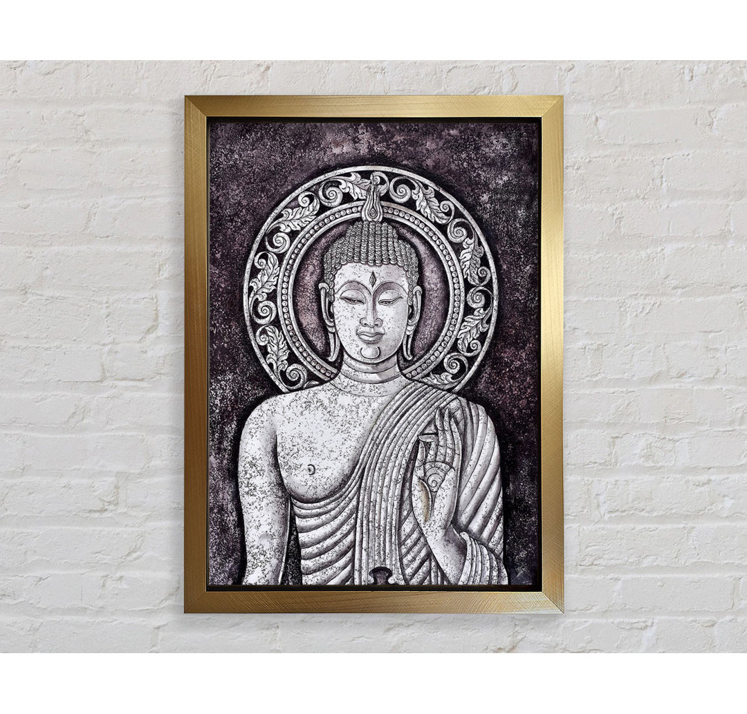 Buddha Schwarz - Einzelner Bilderrahmen Kunstdrucke