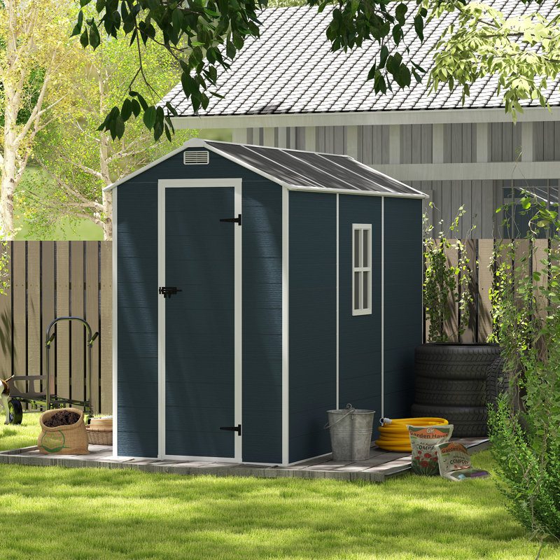 Spacious Resin Shed Durable Polypropylene Design Outdoor Storage Solution