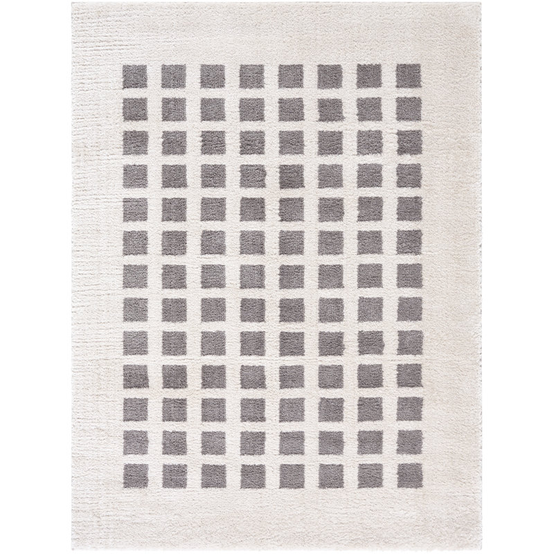 Machine Washable Shaggy Boho Charcoal Area Rug, Rectangle 160 x 213cm