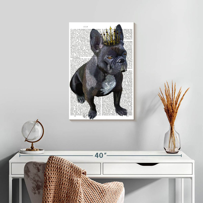 Bouledogue français Brampt, H 24 po x l 16 po