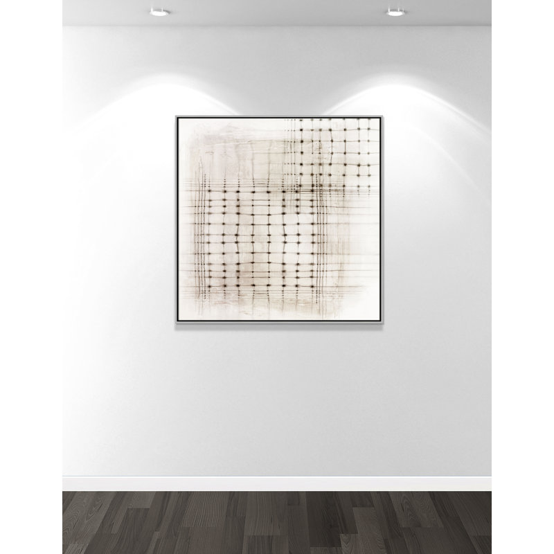 Intersecting Lines in Quiet Neutrality II - Square Version Print by , Silver Floater, 41.5'' W x 41.5'' H