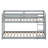 Low-Profile Bunk Bed Featuring a Ladder and Strengthened Upper and Bottom Slats-1322723993