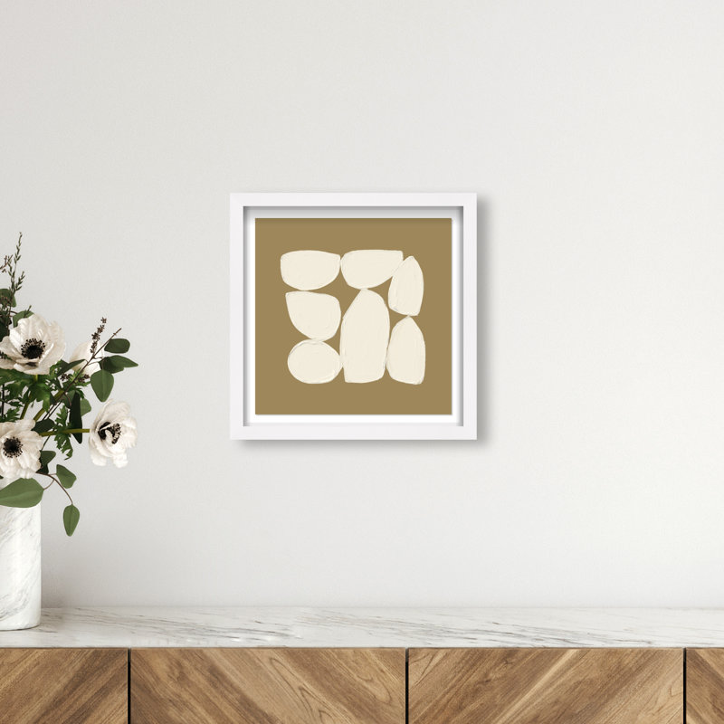 Ivory Shells Print by Oliver Gal, 13.5" H x 13.5" W, White Shadowbox