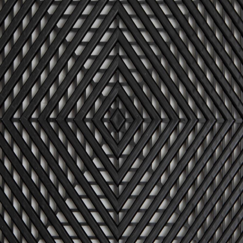 Carreau de plancher pour garage ventilé 12 "x 12" Nitro Mat, Noir