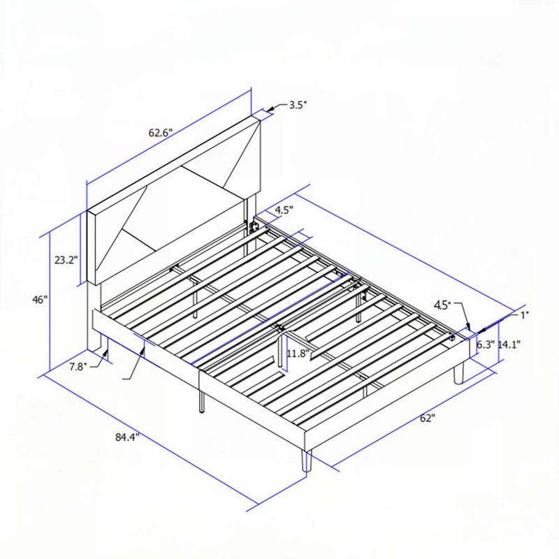 Lit plateforme tapissier