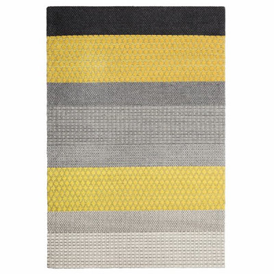 Gaige Striped Wool Hand Woven Area Rug