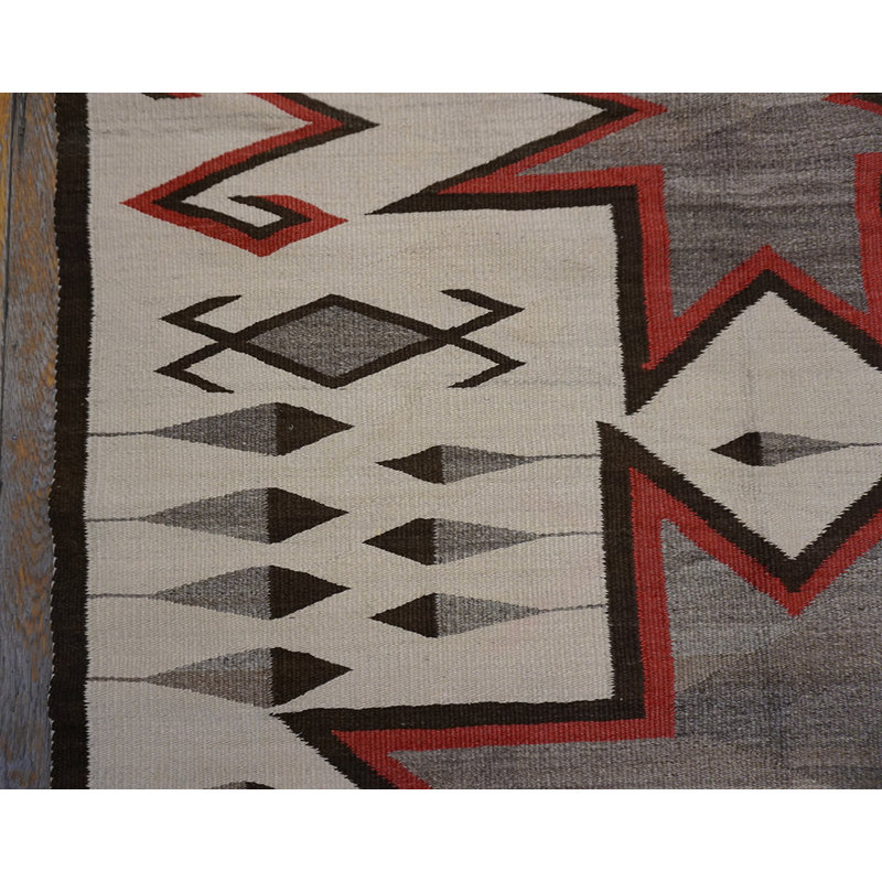 Tapis tissé à plat en forme d'étoile Allover Tribal