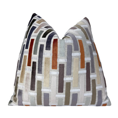 Geometric Velvet Throw Pillow Cover
