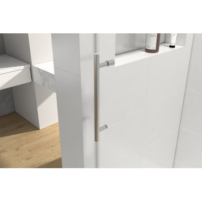 57"-60" W X 76" H  Single Sliding Frameless Shower Door