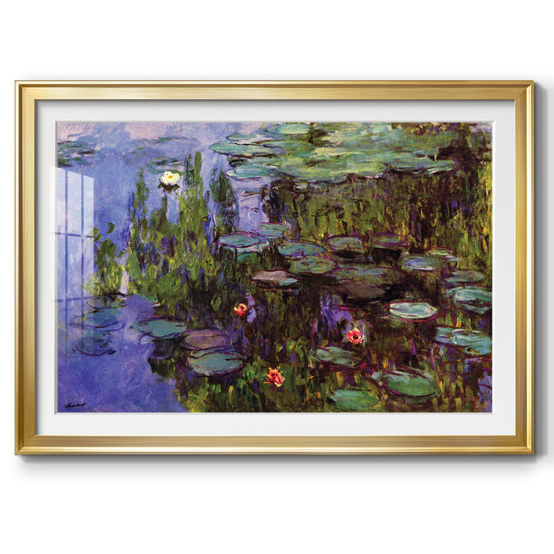 Monet, impression encadrée sur papier par Claude Monet, H 15 po x l 21 po x P 1,5 po, Or