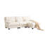 93 pouces avec sièges 3 + 1 assortis, 4 réglages, capacité de 350 lb par siège, chenille beige, 3 coussins décoratifs 4 réglages, poids
