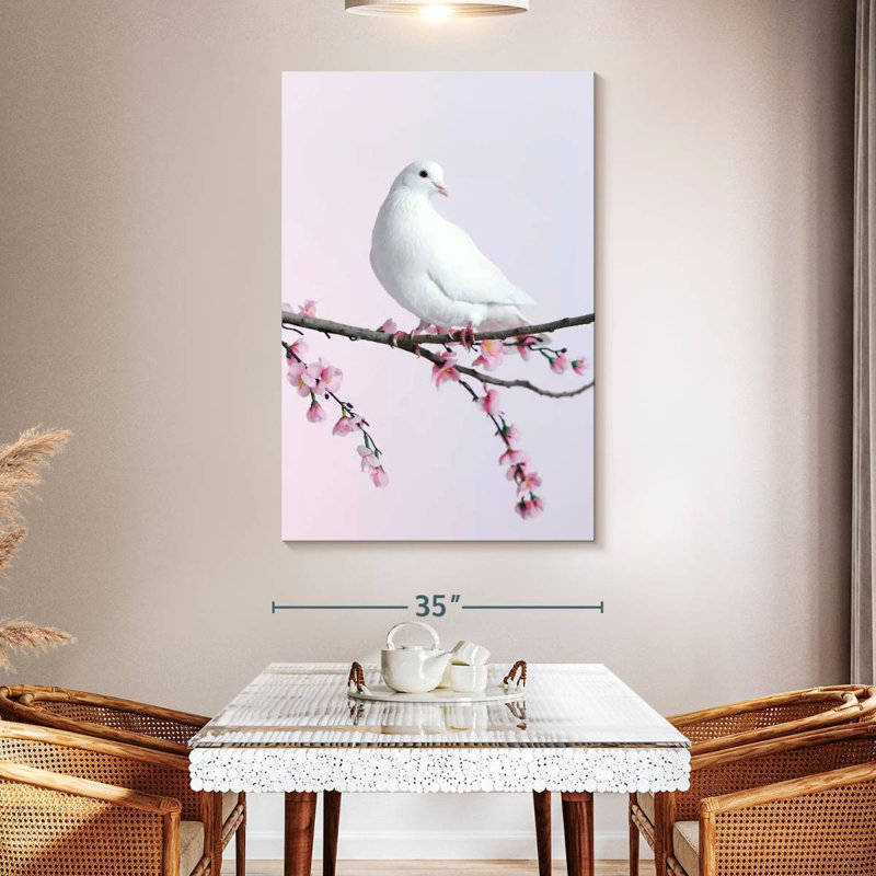 Apple Blossom Dove, 51" H x 34" W