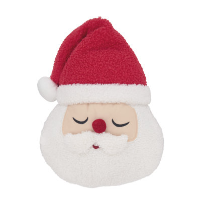 Jolly Saint Nick Santa Poly Filled Throw Pillow