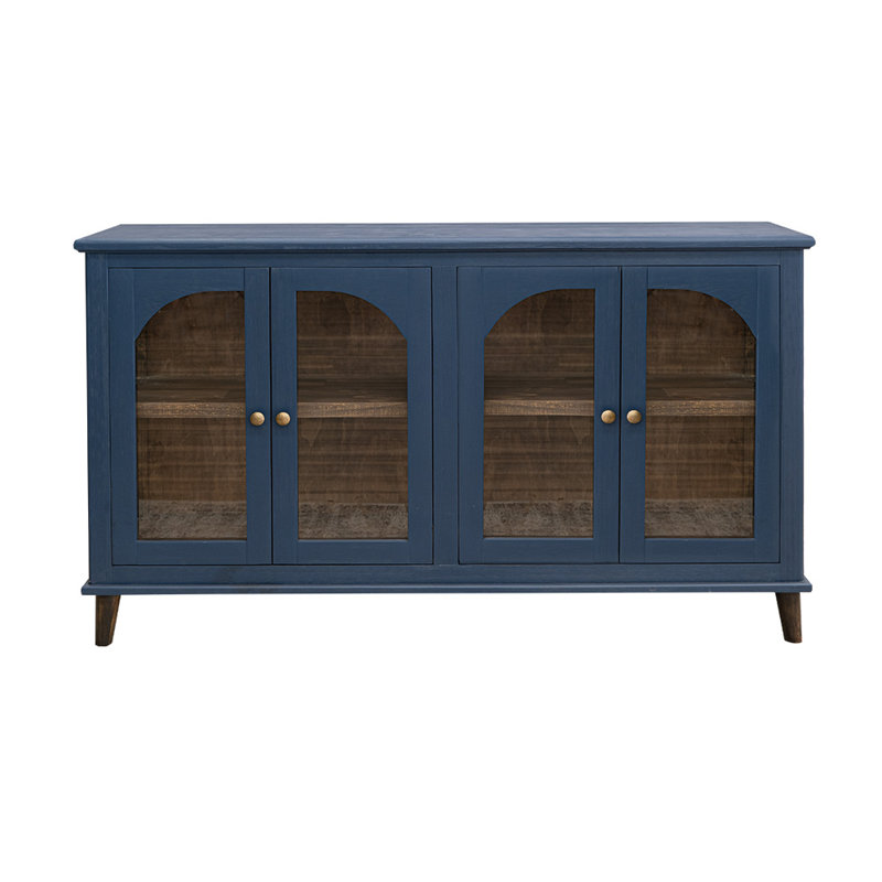 70.75" Wide Solid Wood Sideboard, Blue