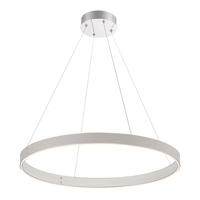 Lustre 1 lumière Verdura, Gris / blanc