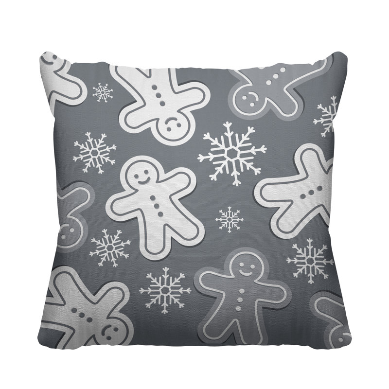 Coussin Holiday, L 17 po x H 17 po, Gris
