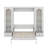 Queen Size Murphy Platform Bed With Shelf, Side Cabinets, Drawers And LED-2104170992