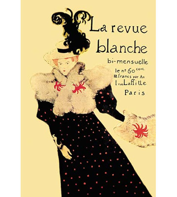 « la revue blanche » par toulouse-lautrec rétro