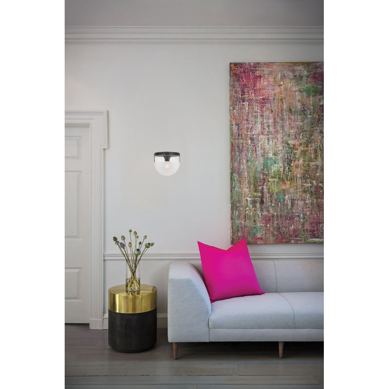 Beck Glass Flush Mount, Black