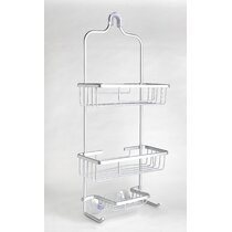 tesa® ALUXX Corner Shower Caddy, Self-Adhesive, Chromed Aluminium