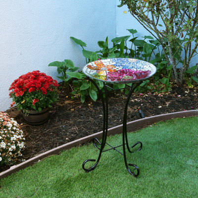 Glass Birdbath