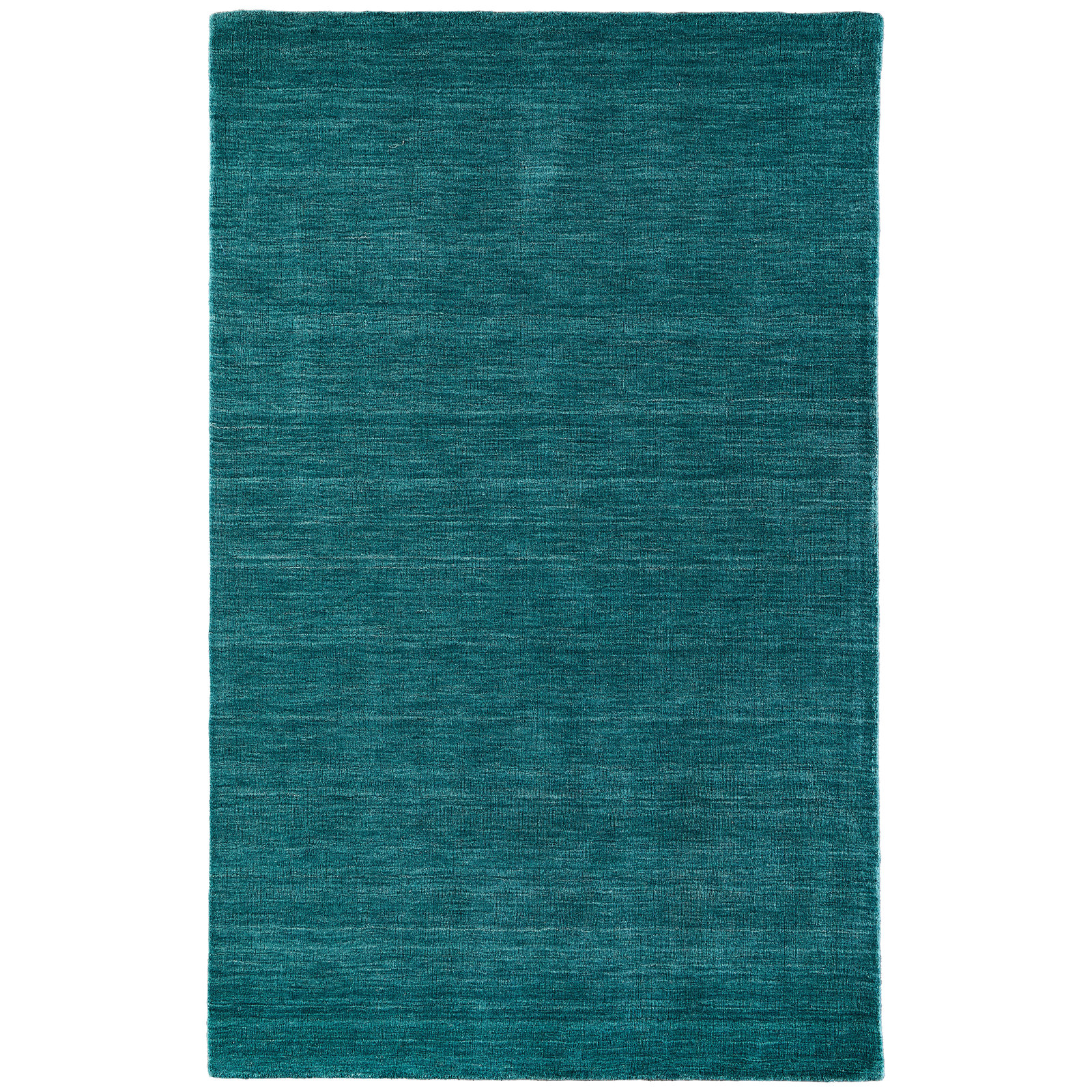 Kaden Handmade Wool Blue Rug, Rectangle 9'6" x 13'6", Teal