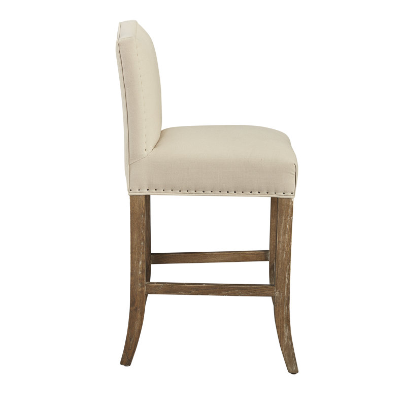 Brickell Upholstered Stool with Solid Wood Frame