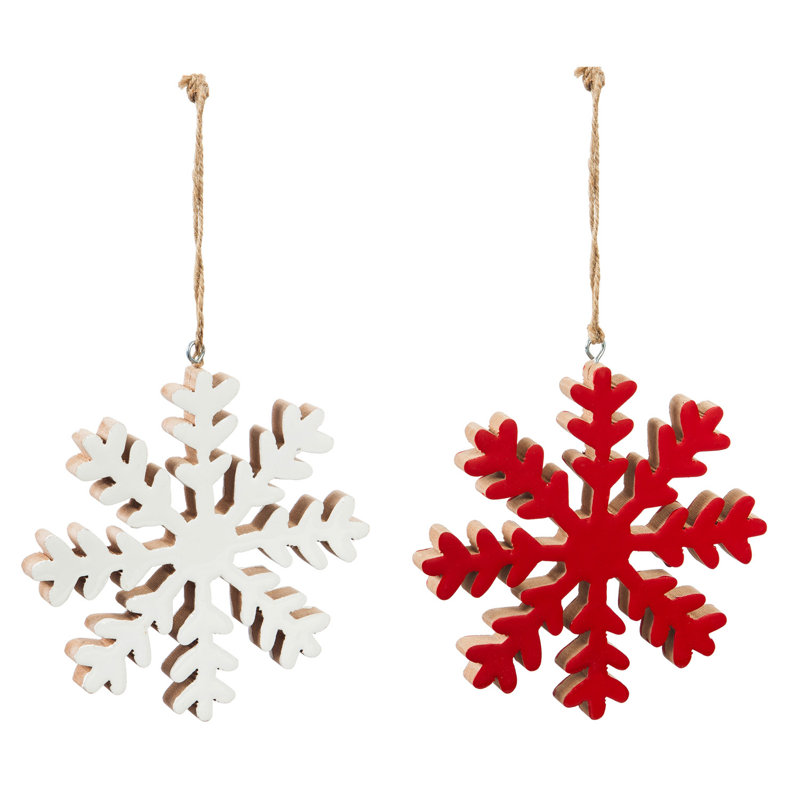 Ornement en bois flocon de neige en forme de noël